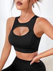 Sleeveless Hollow Out Sports Bra Quick Dry Top