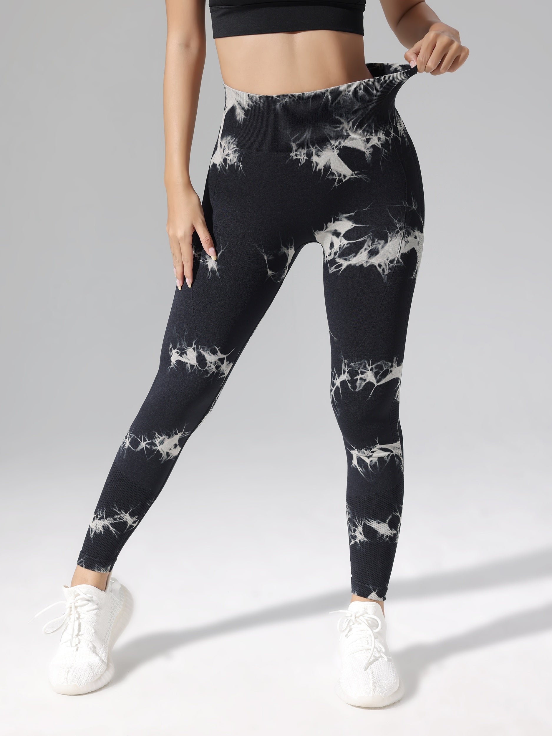 Seamless Tummy Control Workout Leggings High Stretch Yoga Gym Pants