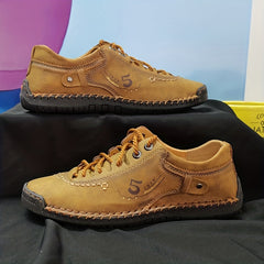 Microfiber Sneakers Men Vintage Loafers Male Casual Shoes Lace up Streetwear
