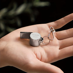 Silver Stainless Steel Whistle With Lanyard - Coach's Gift Halloween