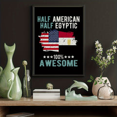 American Immigrant Culture Poster Map Modern Wall Art Home Decor