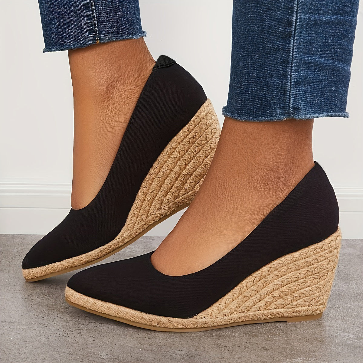 Women's Wedge Heel Closed Toe Espadrilles Sandals