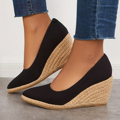 Women's Wedge Heel Closed Toe Espadrilles Sandals