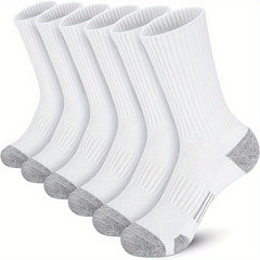 10 Pairs Men's Crew Socks Plus Size Breathable Running Socks