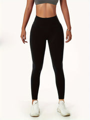 High Waist Yoga Pants with Pocket Hip Lift Sports Quick Dry Cropped Pants
