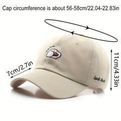 Duck Embroidery Baseball Cap Lightweight Dad Hat