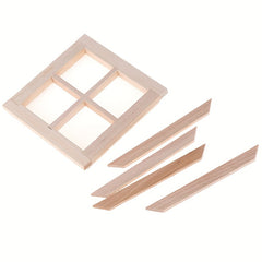 1:12 Dollhouse Wooden 4 Pane Window DIY Accessories