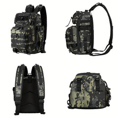 Fishing Tackle Storage Bag with Water Bottle & Rod Holder