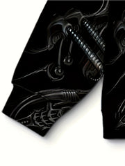 Skull 3D Print Hoodies For Men Graphic Hoodie Comfy Loose Pullover
