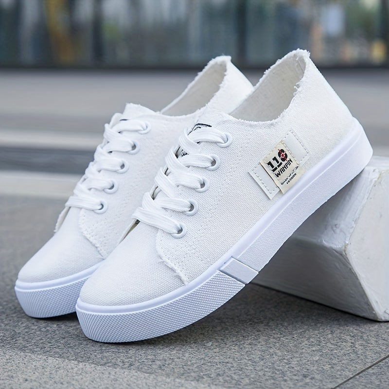 Men's Canvas Sneakers Lace up Casual Walking Shoes