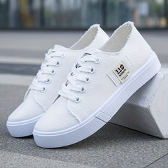 Men's Canvas Sneakers Lace up Casual Walking Shoes