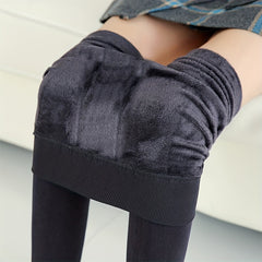 Fuzzy Thermal Footless Tights Plush Lined Leggings Women's Stockings