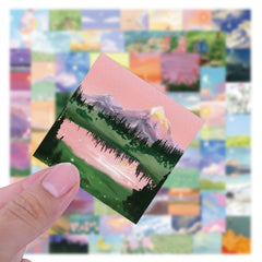 60PCS Waterproof Painting Stickers for Laptop Water Bottles Phone Bumper Decals