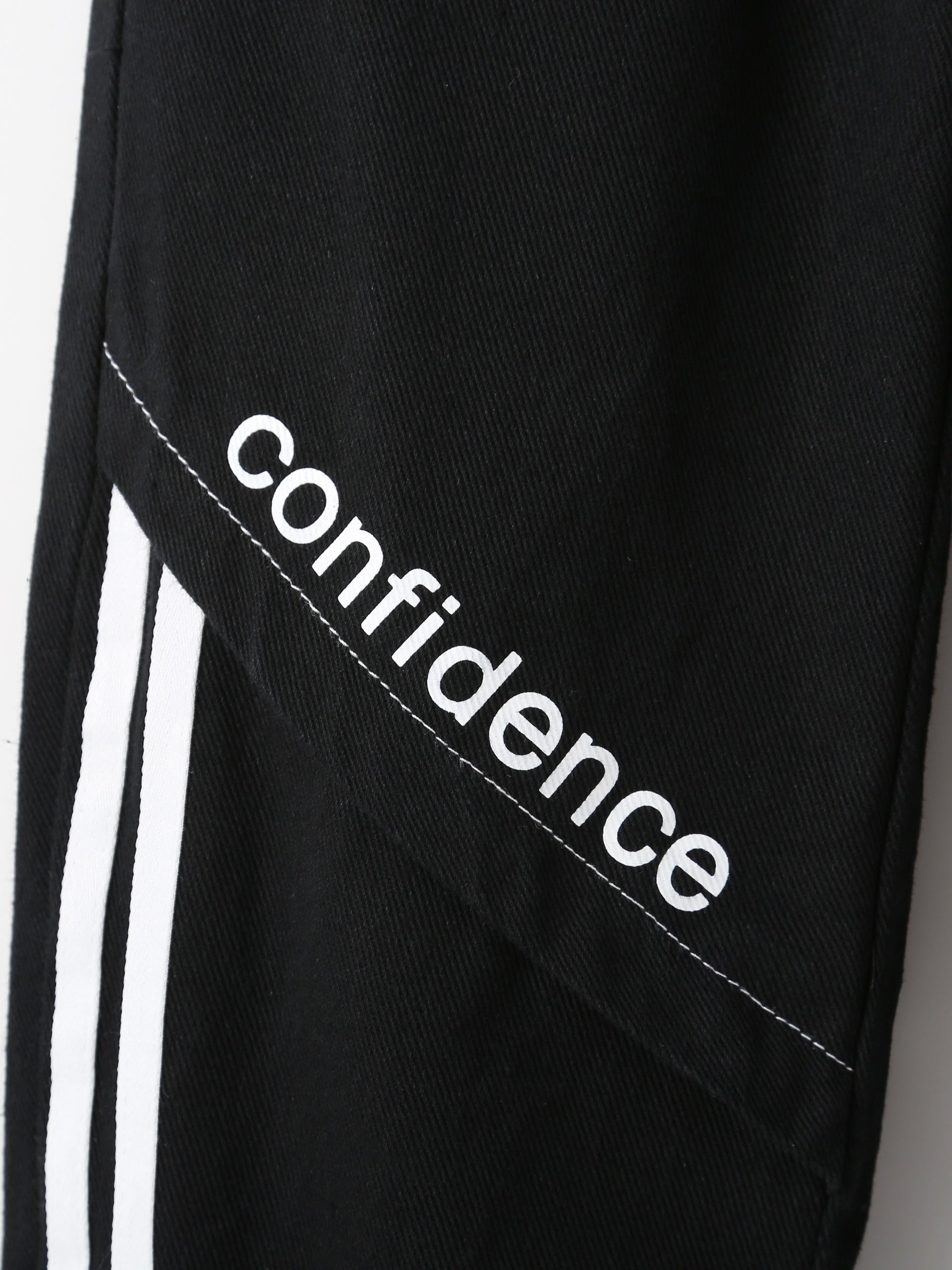 Boy's Confidence Graphic Print Jeans Casual Denim Pants