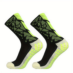Non slip Silicone Bottom Football Socks Breathable Athletic Mid-calf Socks