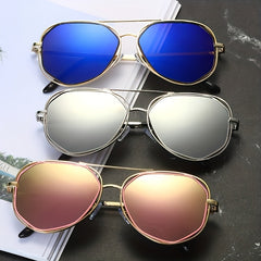 Hollow Metal Aviator Sunglasses UV400