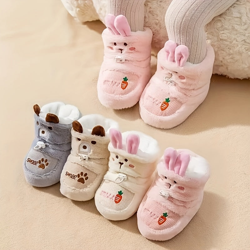 Baby Boys Warm Fleece Indoor Walking Boots