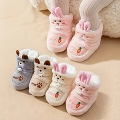 Baby Boys Warm Fleece Indoor Walking Boots