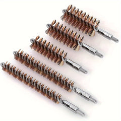 Portable Heavy Duty Cleaning Kit Rod Brass Bristles Brush Set