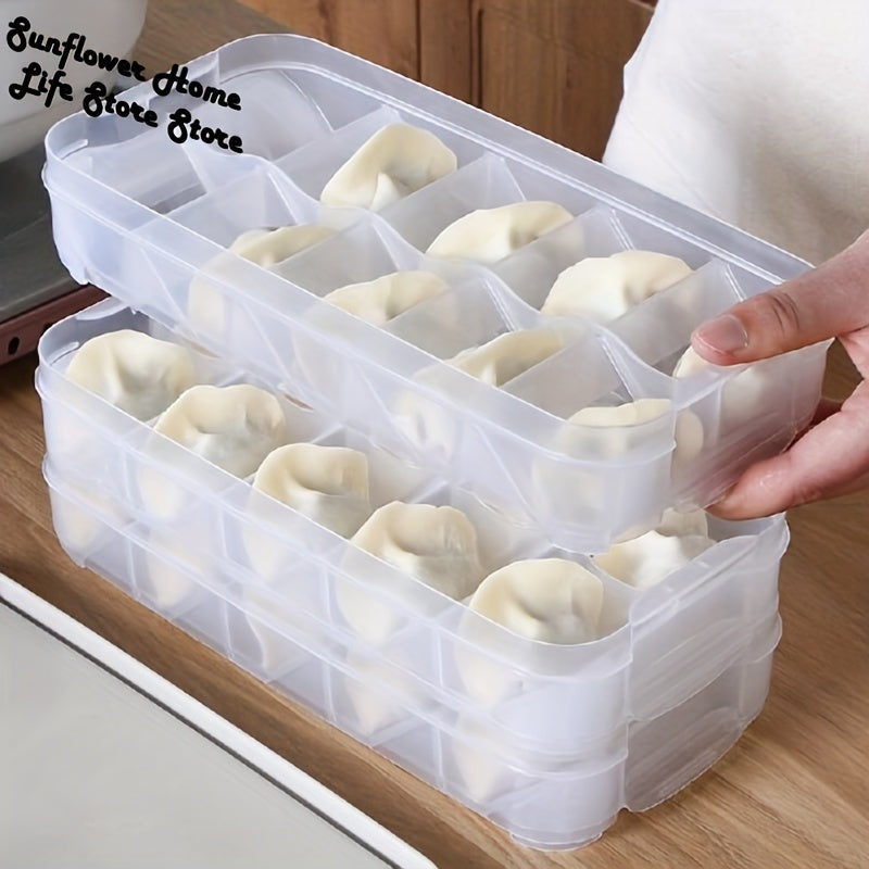 1pc Refrigerator Storage Box Dumpling Containers Stackable Kit