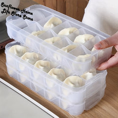 1pc Refrigerator Storage Box Dumpling Containers Stackable Kit