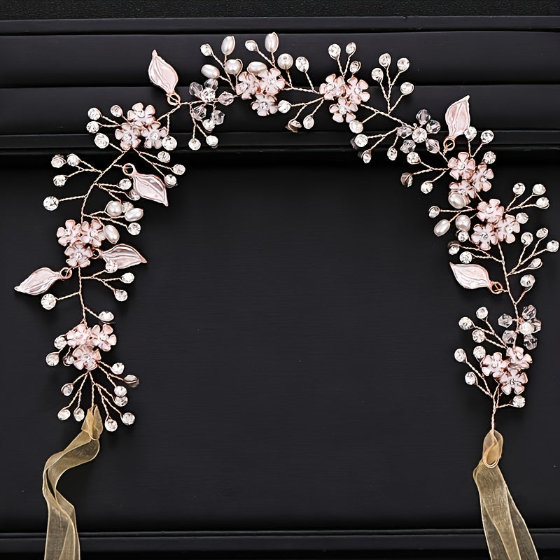 Pearl Rhinestone Headband Wedding Bridal Hair Accessories