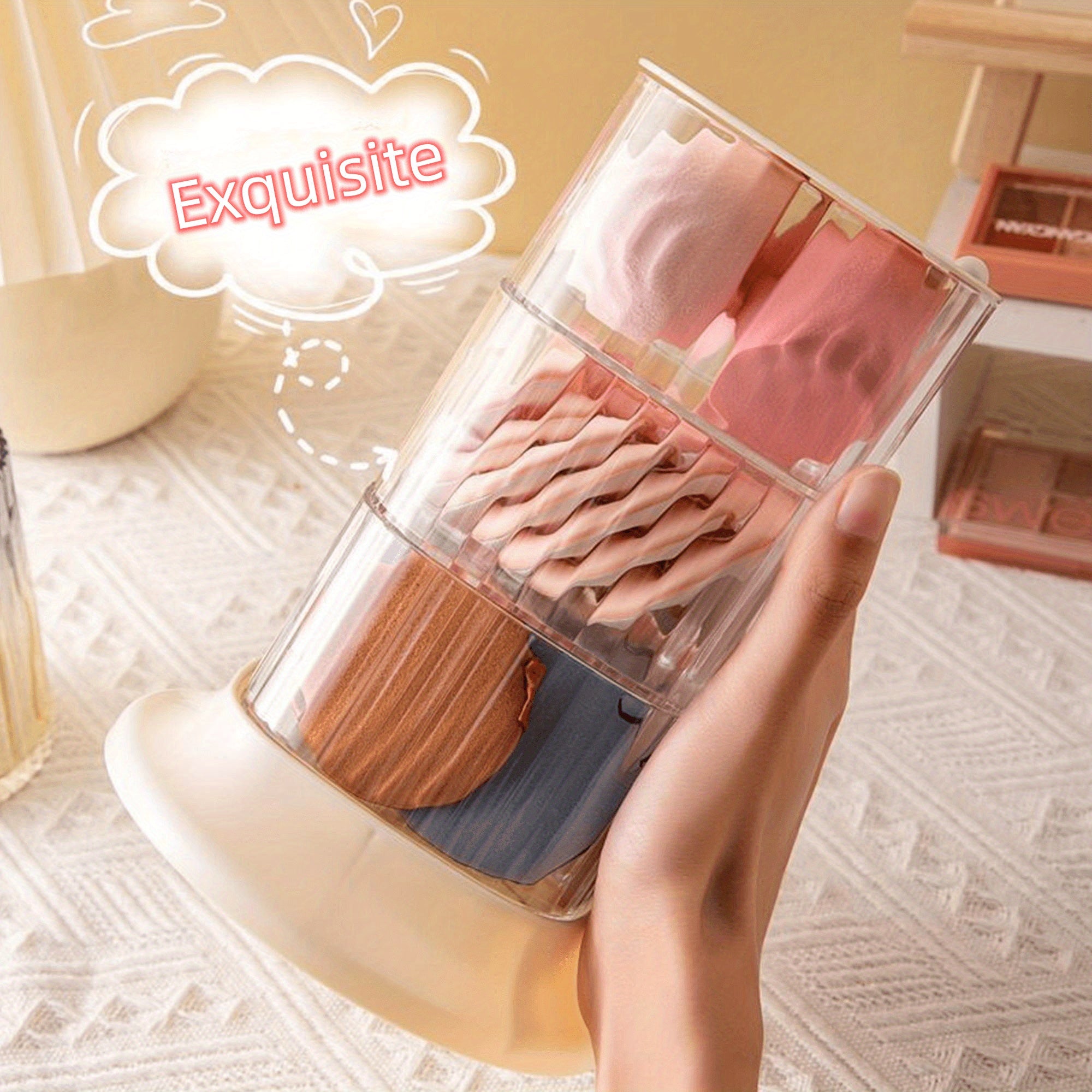 DIY Rotating Makeup Storage Carousel - Organize Your Makeup in Style