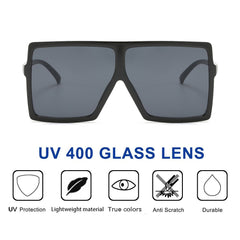 Square Oversized Sunglasses Women Unisex Shades UV Protection
