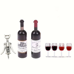 1:12 Scale Wine Bottle Model Resin Material Dollhouse Accessories Set