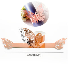 10pcs Butterfly Napkin Rings for Weddings Birthdays and Hotels