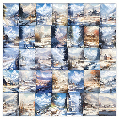 60pcs Winter Scenery Stickers for Water Bottles Laptops Phones