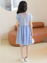 Girl's Striped Cotton Dress