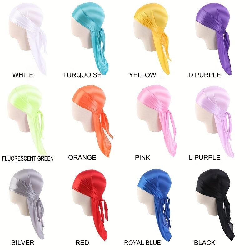 Silky Durag Boy's Pirate Cap Hip Hop Bandana Turban For Kids