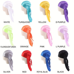 Silky Durag Boy's Pirate Cap Hip Hop Bandana Turban For Kids