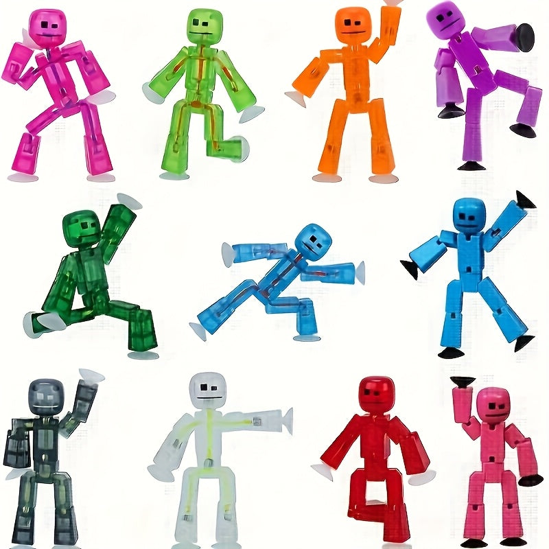 2pcs Robot Toys with Posable Arms & Legs Multicolor Collectible Figures