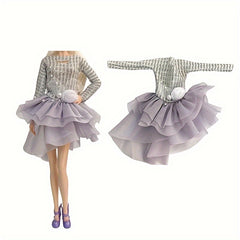 PAIDOPI 11.5 Inch Doll Dress Set - Pastel Colors - Dresses, Socks & Accessories