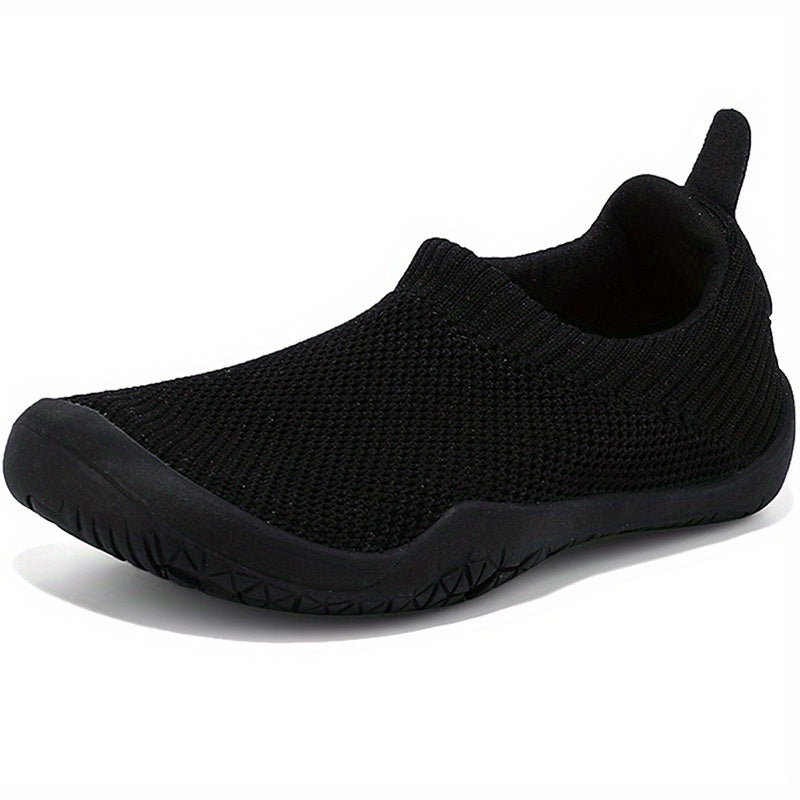 Boy's Breathable Knit Sports Shoes Slip On Walking Shoes