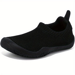 Boy's Breathable Knit Sports Shoes Slip On Walking Shoes