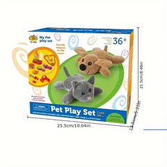 Interactive Pet House Playset for Kids Home Pretend Play Toy Gift Boys Girls