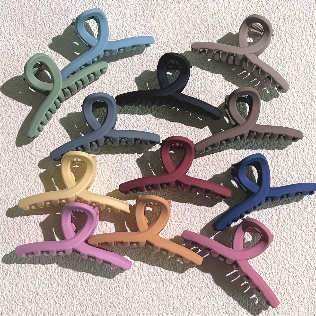 6pcs Frosted Hair Claw Non-slip Shark Claw Hair Accessories For Women