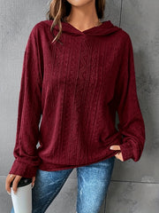Solid Drop Shoulder Hoodie Casual Long Sleeve Hoodies Sweatshirt