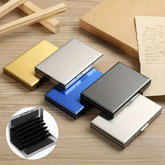 Metal Card Holder Men's Stainless Steel Anti-Degaussing Compact Card Box