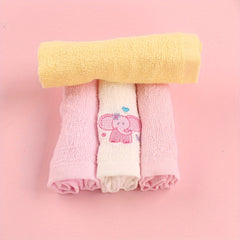 4pcs Baby Cotton Towels Soft Face Bibs Multicolor Mixed