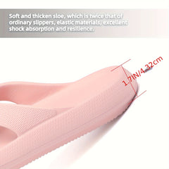 Women's Solid Non-Slip Lightweight Flip Flops Thick Sole Beach Summer Slippers