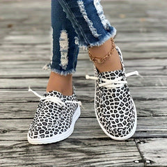 Leopard Slip On Shoes Women's Casual Lightweight Comfortable Walking Shoes