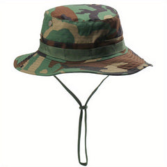 Camouflage Round Brim Hat Army Fan Spring Summer Sun Hat