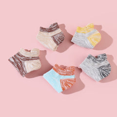5pcs Kids' Cotton Striped Socks