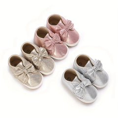 Bowknot Sneakers For Baby Girls Comfortable Non slip Walking Shoes