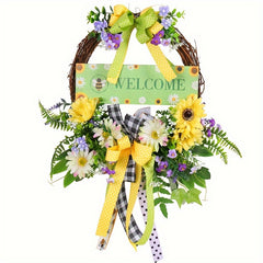 Spring Wooden Garland Decoration for Front Door - Holiday Party Supplies