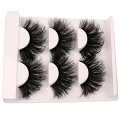 3 Pairs Cat Eye Fluffy Faux Mink Lashes